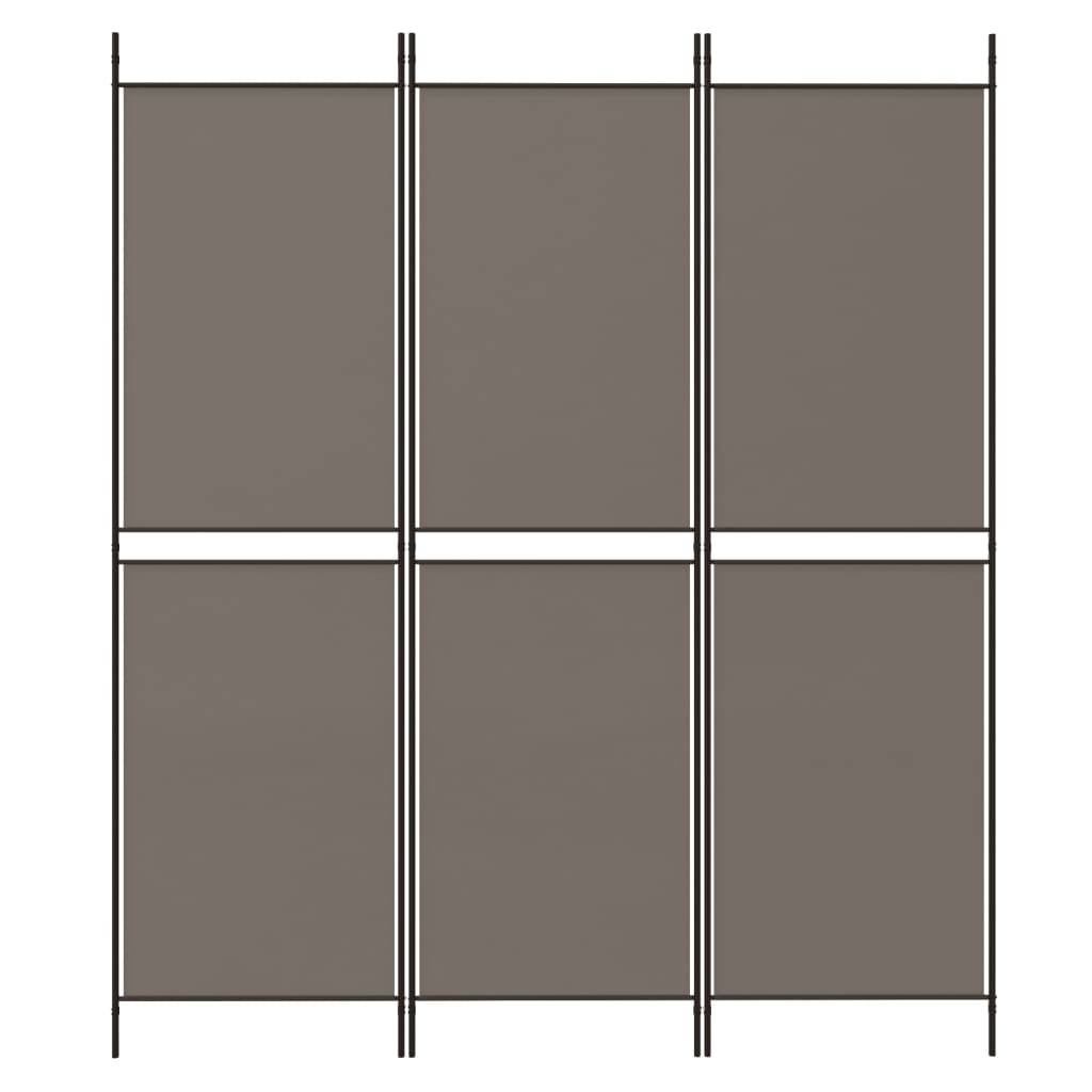 vidaXL 3-tlg. Paravent Anthrazit 150x200 cm Stoff