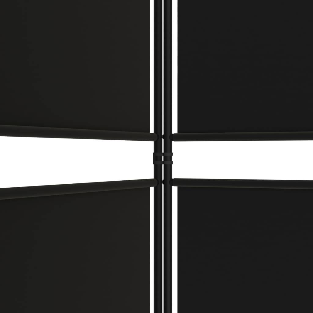 vidaXL 3-tlg. Paravent Schwarz 150x200 cm Stoff