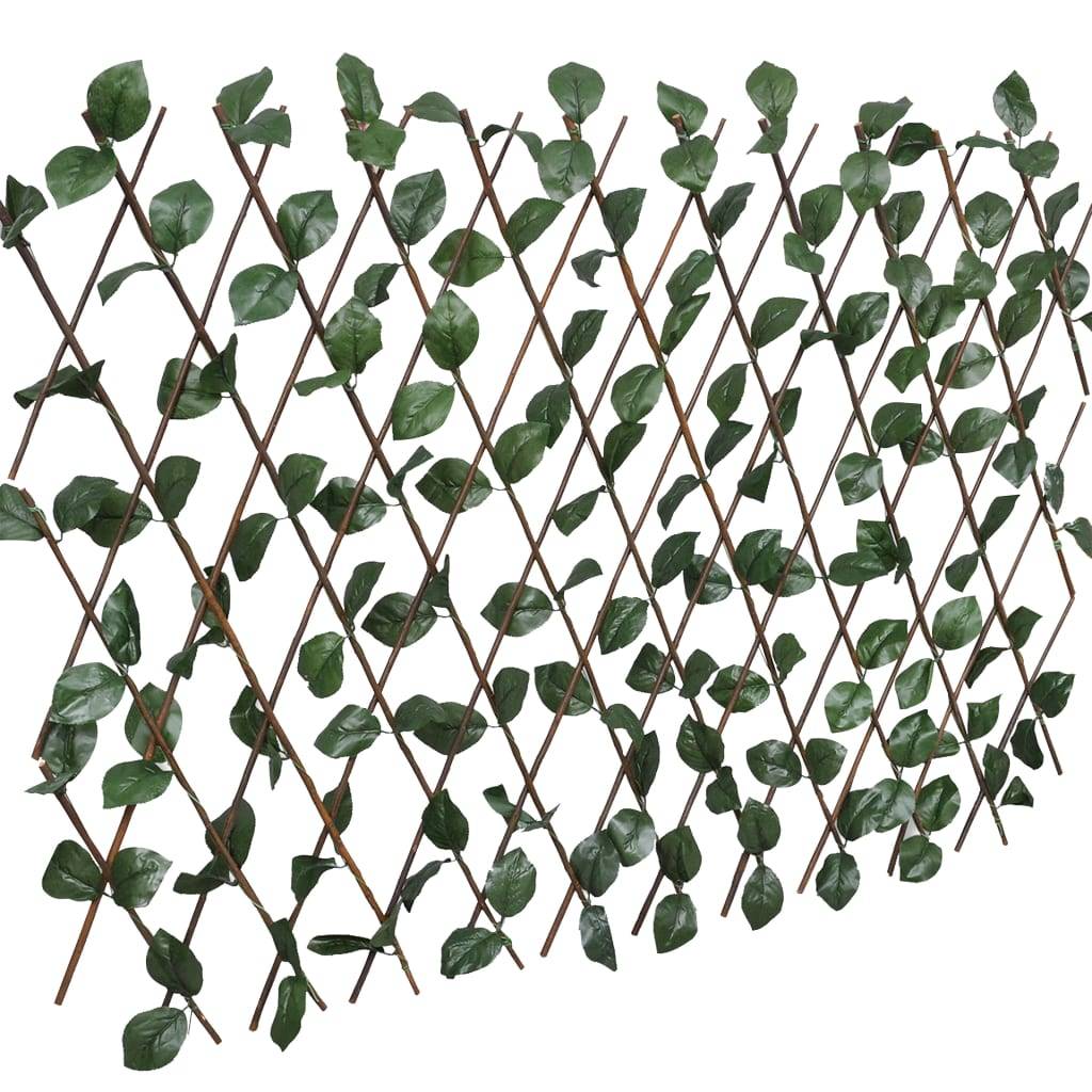 vidaXL Weidenzaun-Rankgitter 5 Stk. mit künstlichen Blättern 180x60 cm