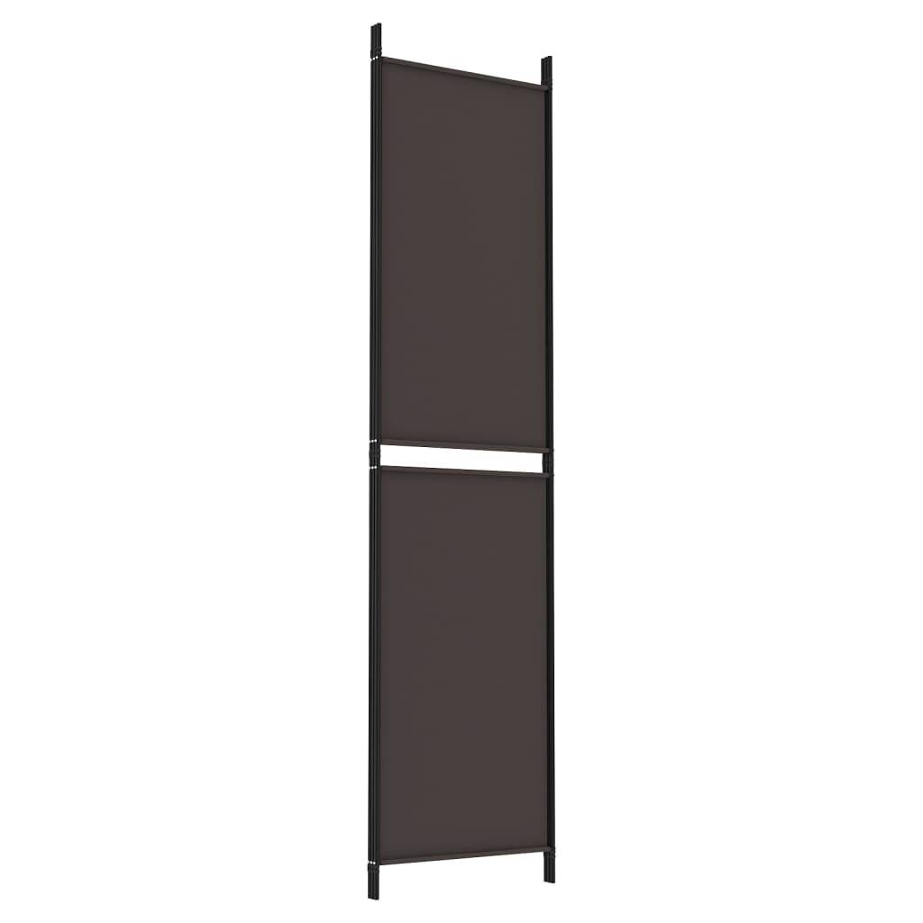 vidaXL 3-tlg. Paravent Braun 150x200 cm Stoff
