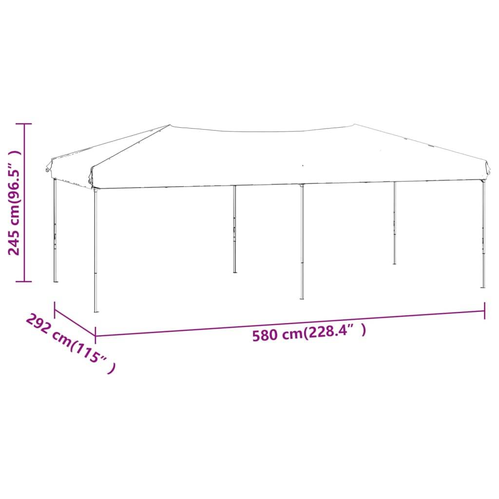 vidaXL Partyzelt Faltbar Schwarz 3x6 m