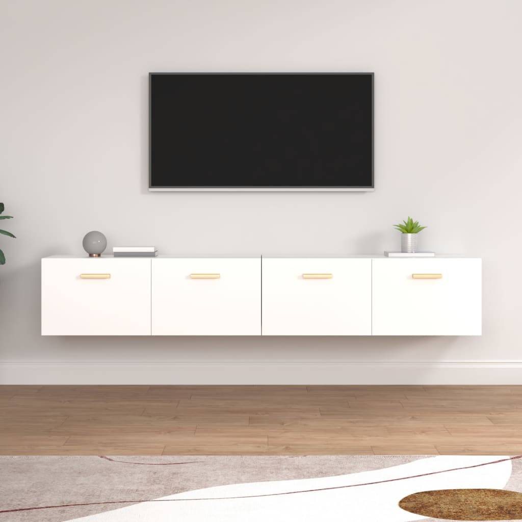 vidaXL Wandschränke 2 Stk. Weiß 100x36,5x35 cm Holzwerkstoff