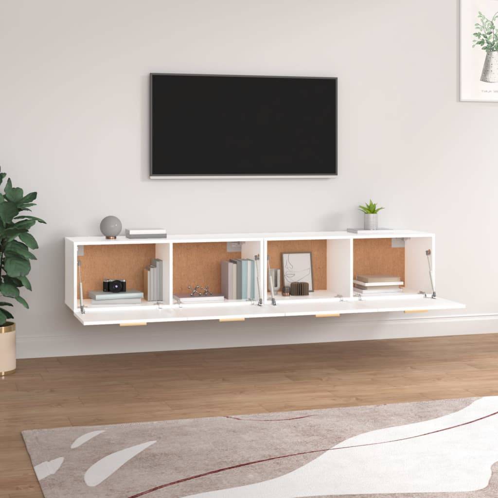 vidaXL Wandschränke 2 Stk. Weiß 100x36,5x35 cm Holzwerkstoff