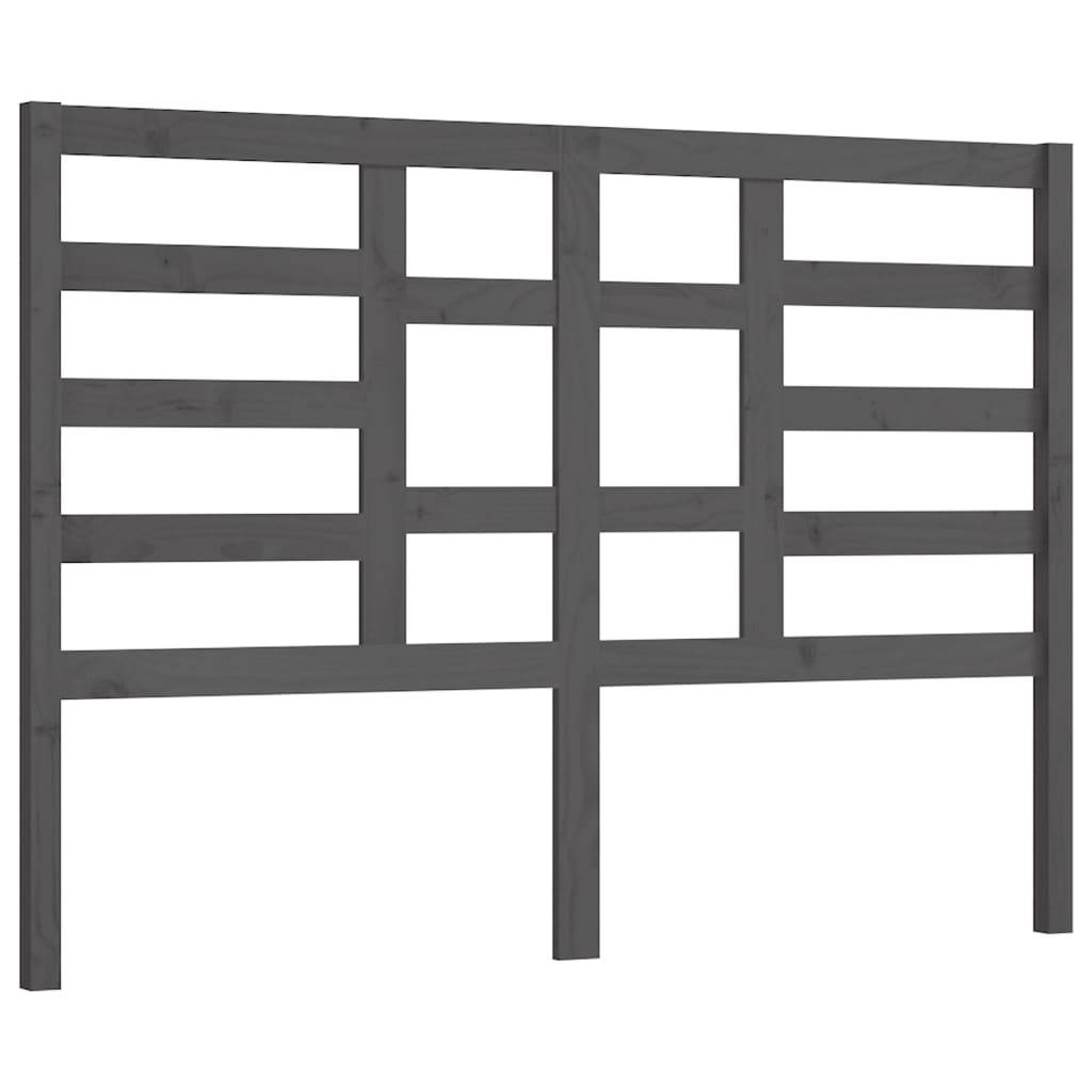 vidaXL Kopfteil Grau 156 x 4 x 104 cm Massivholz Kiefer
