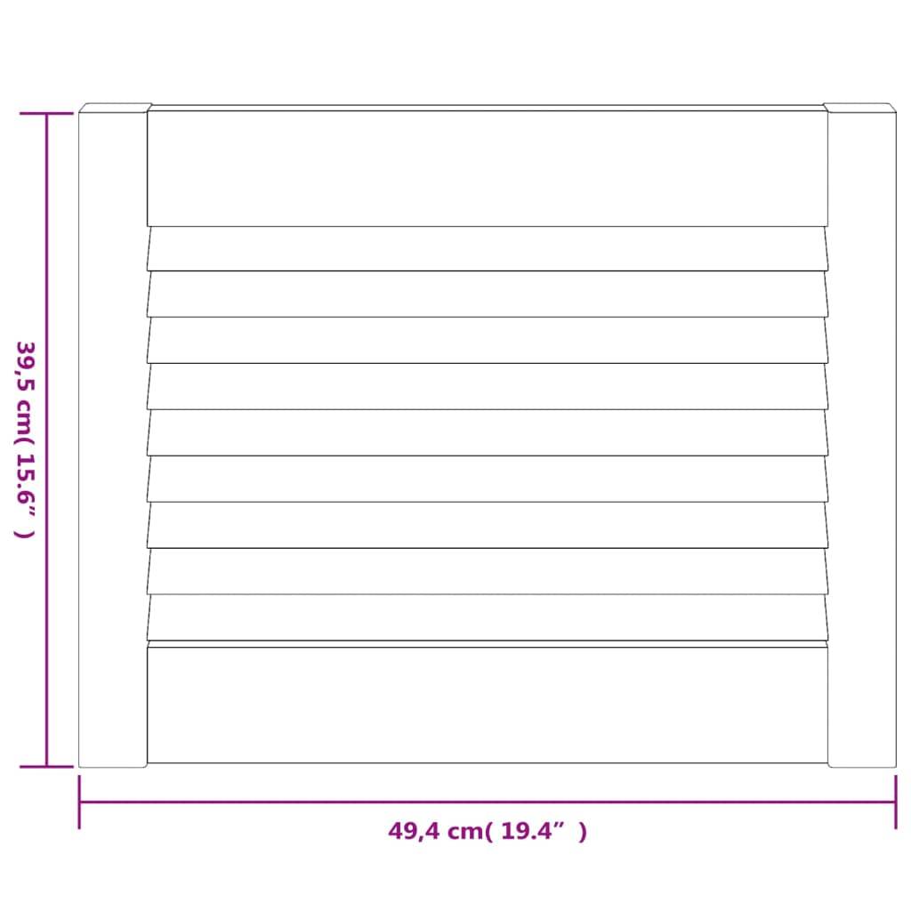vidaXL Schranktür Lamellen-Design Weiß 39,5x49,4 cm Massivholz Kiefer
