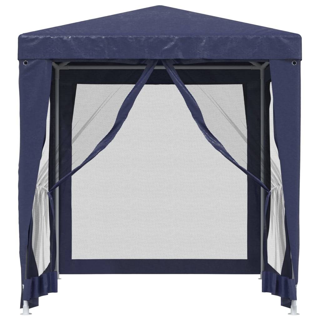 vidaXL Partyzelt mit 4 Mesh-Seitenwänden Blau 2x2 m HDPE