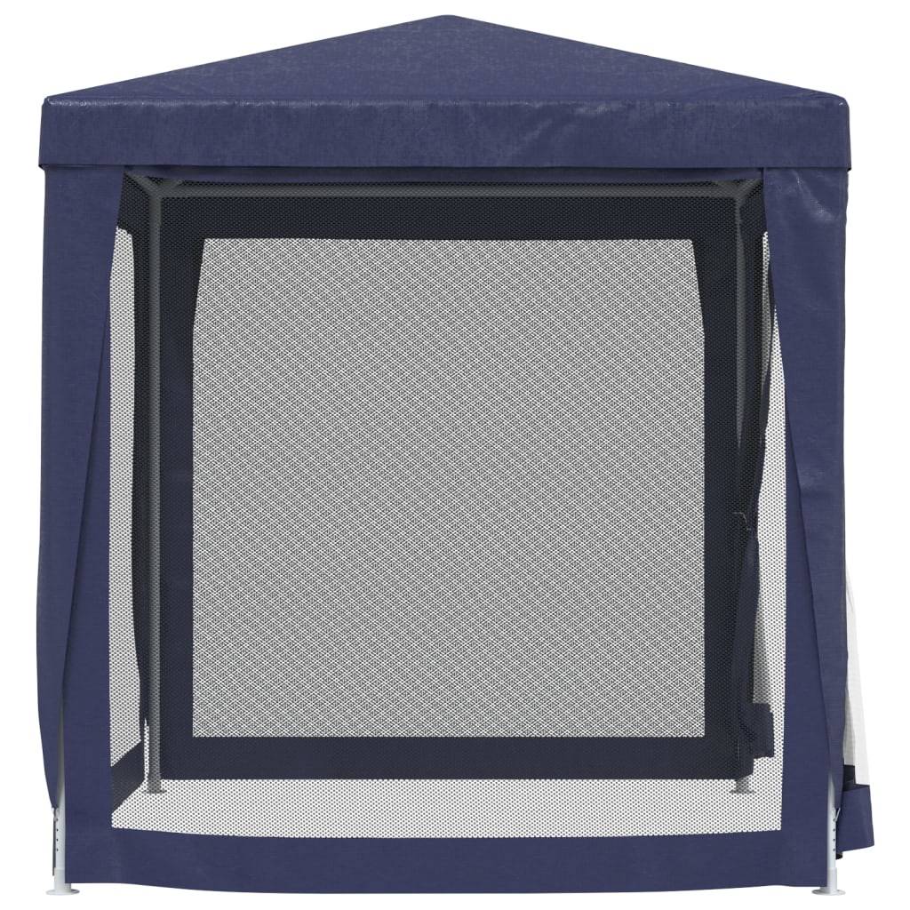 vidaXL Partyzelt mit 4 Mesh-Seitenwänden Blau 2x2 m HDPE