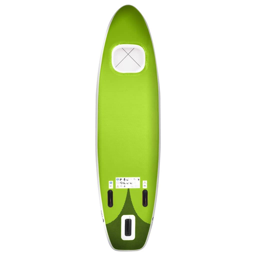 vidaXL SUP-Board-Set Aufblasbar Grün 330x76x10 cm