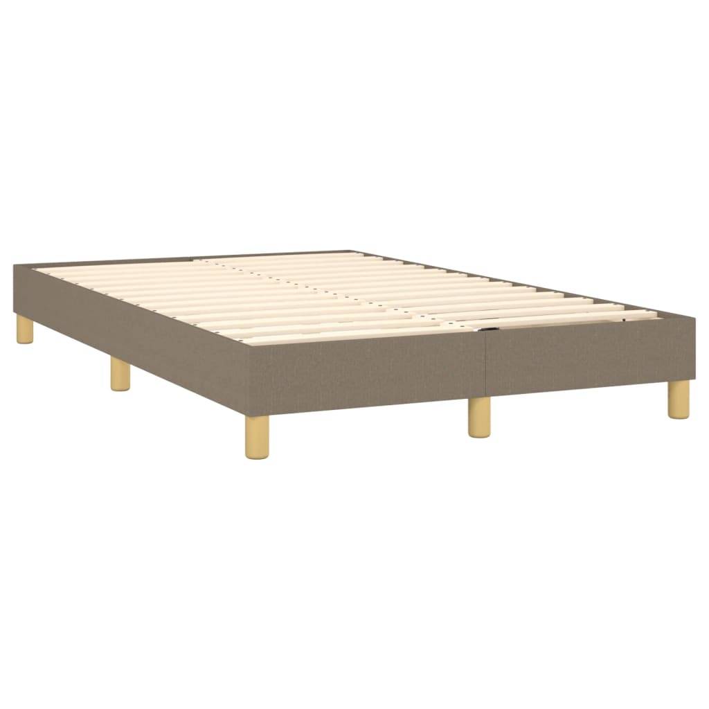 vidaXL Bettgestell ohne Matratze Taupe 120x200 cm Stoff