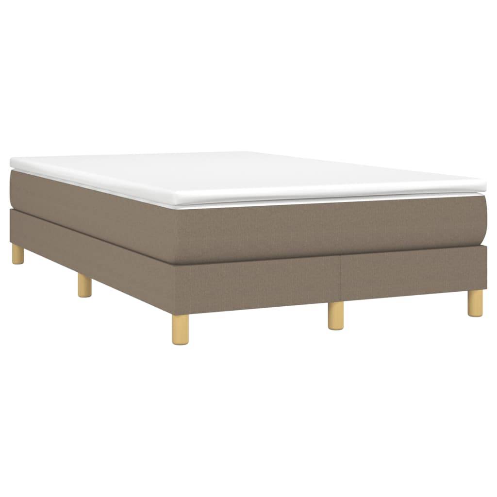 vidaXL Bettgestell ohne Matratze Taupe 120x200 cm Stoff
