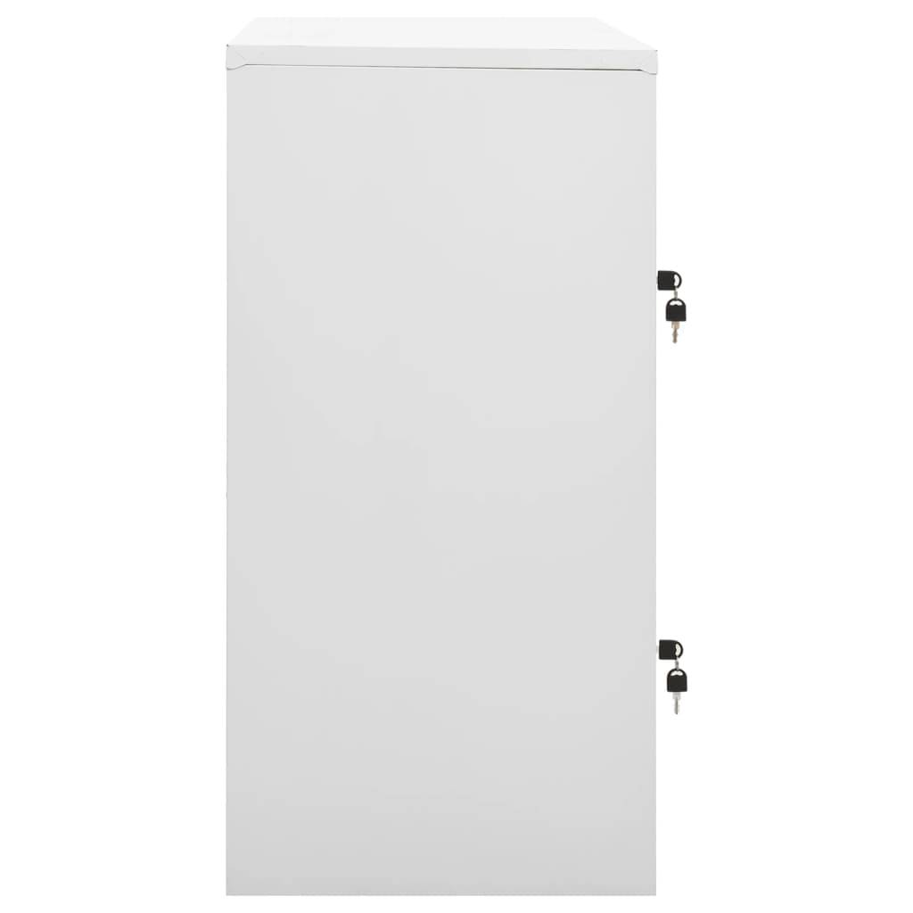 vidaXL Schließfachschrank Hellgrau 90x45x92,5 cm Stahl
