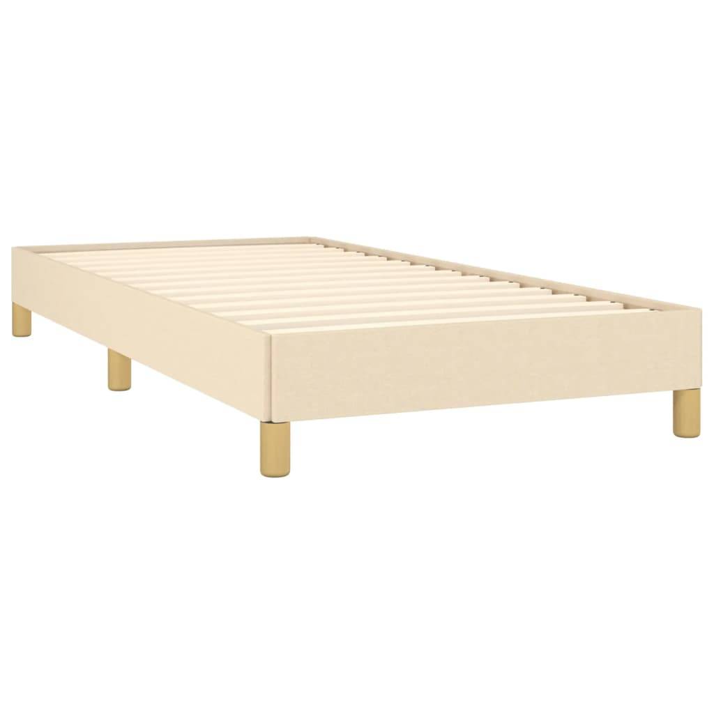 vidaXL Bettgestell ohne Matratze Creme 100x200 cm Stoff
