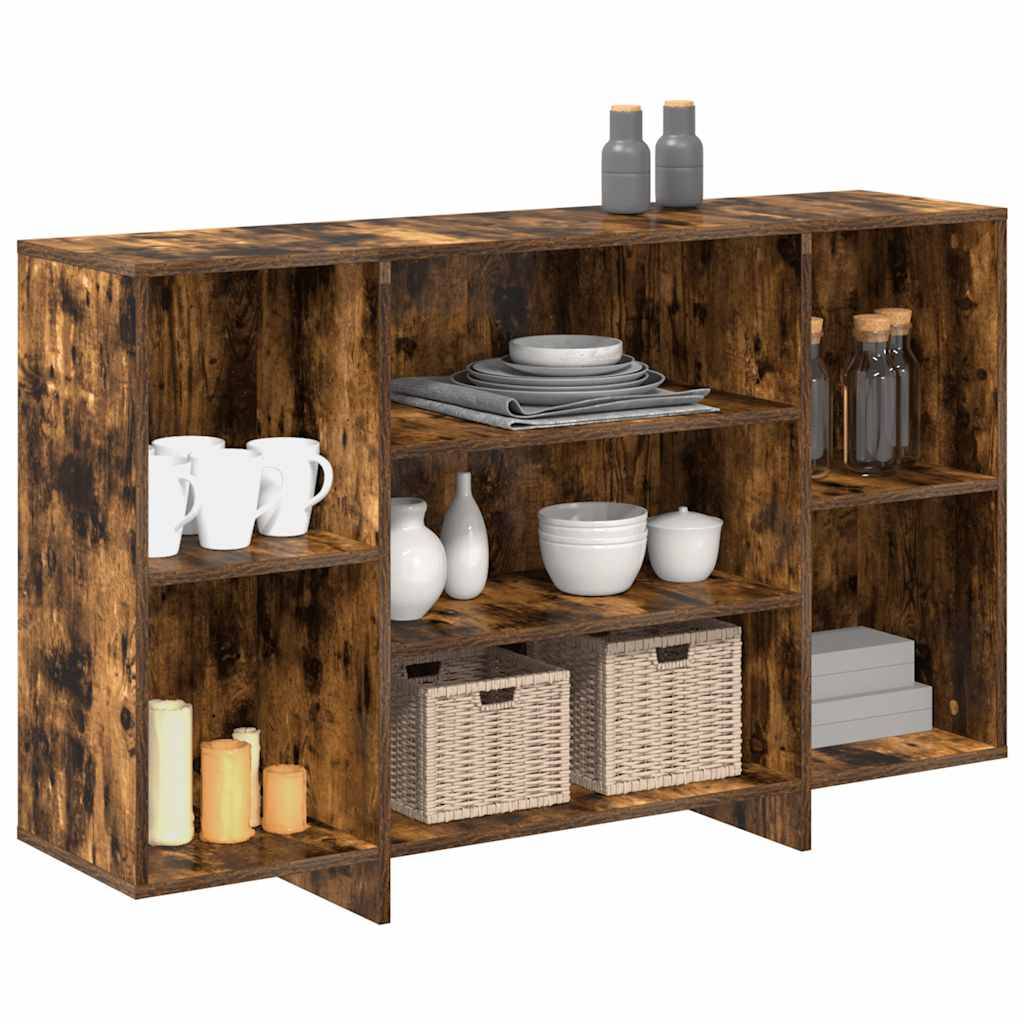 vidaXL Sideboard Räuchereiche 120x30x75 cm Holzwerkstoff