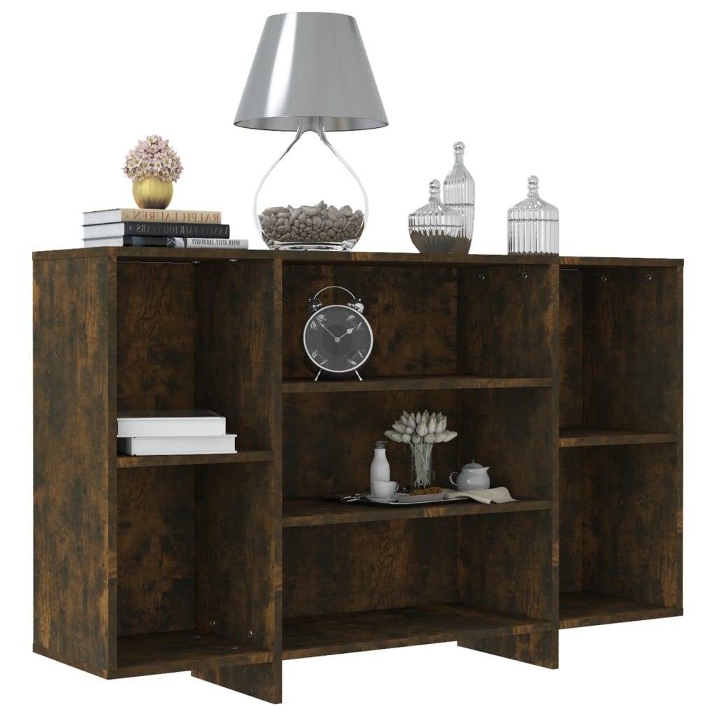 vidaXL Sideboard Räuchereiche 120x30x75 cm Holzwerkstoff