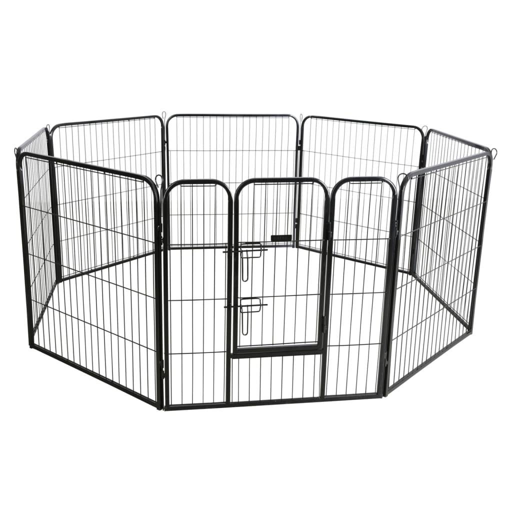 Kerbl Freilaufgehege mit Tür Schwarz