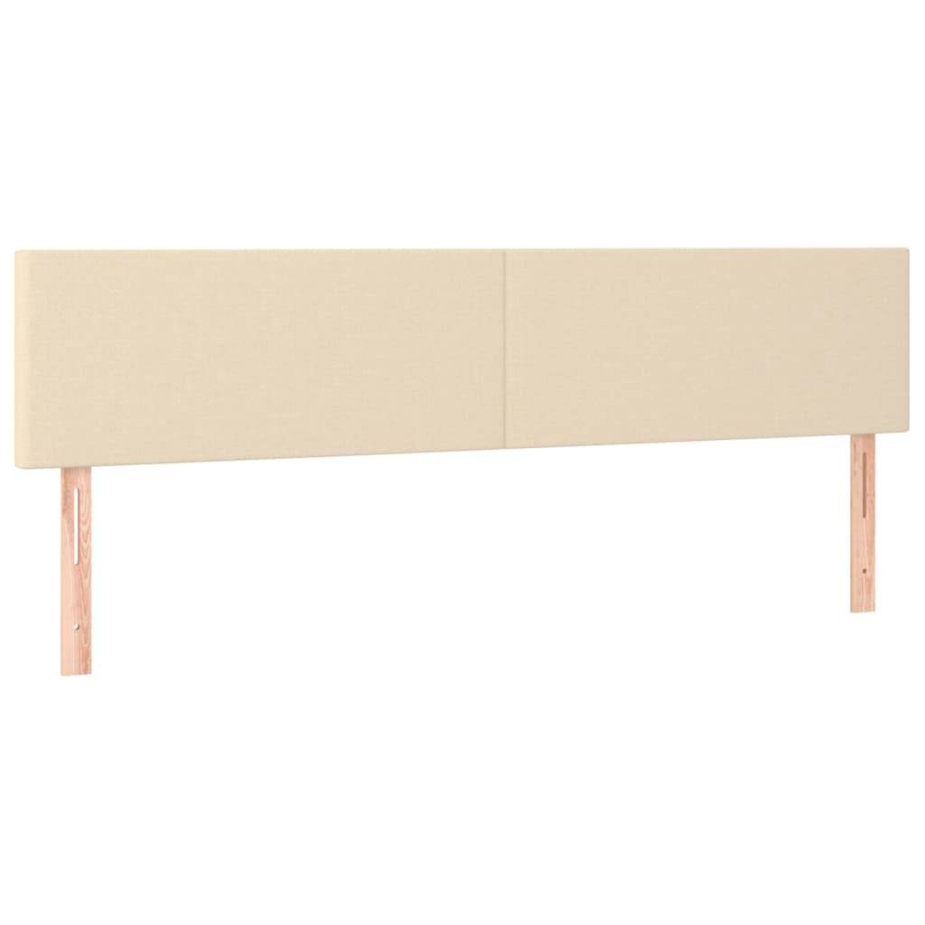 vidaXL LED Kopfteil Creme 160x5x78/88 cm Stoff