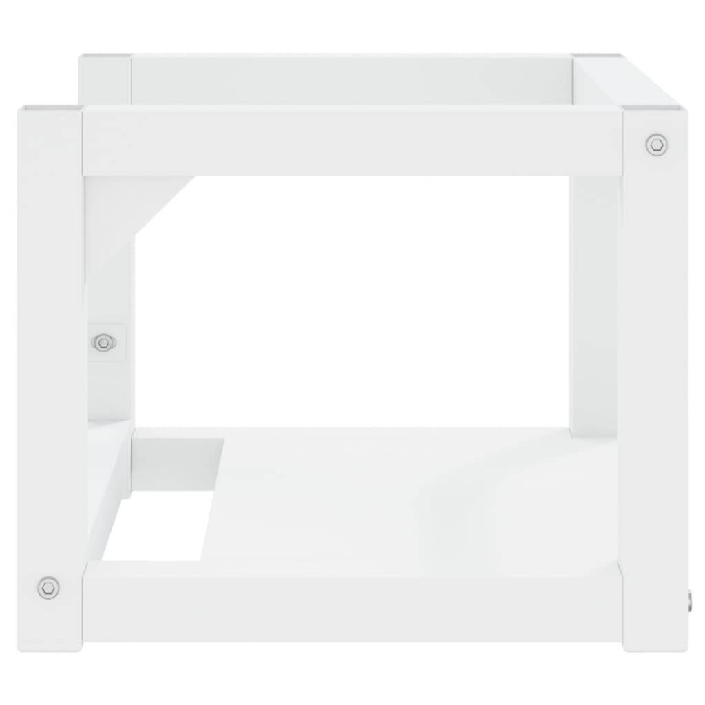 vidaXL Badezimmer Wand-Waschtischgestell Weiß 40x38x31 cm Eisen
