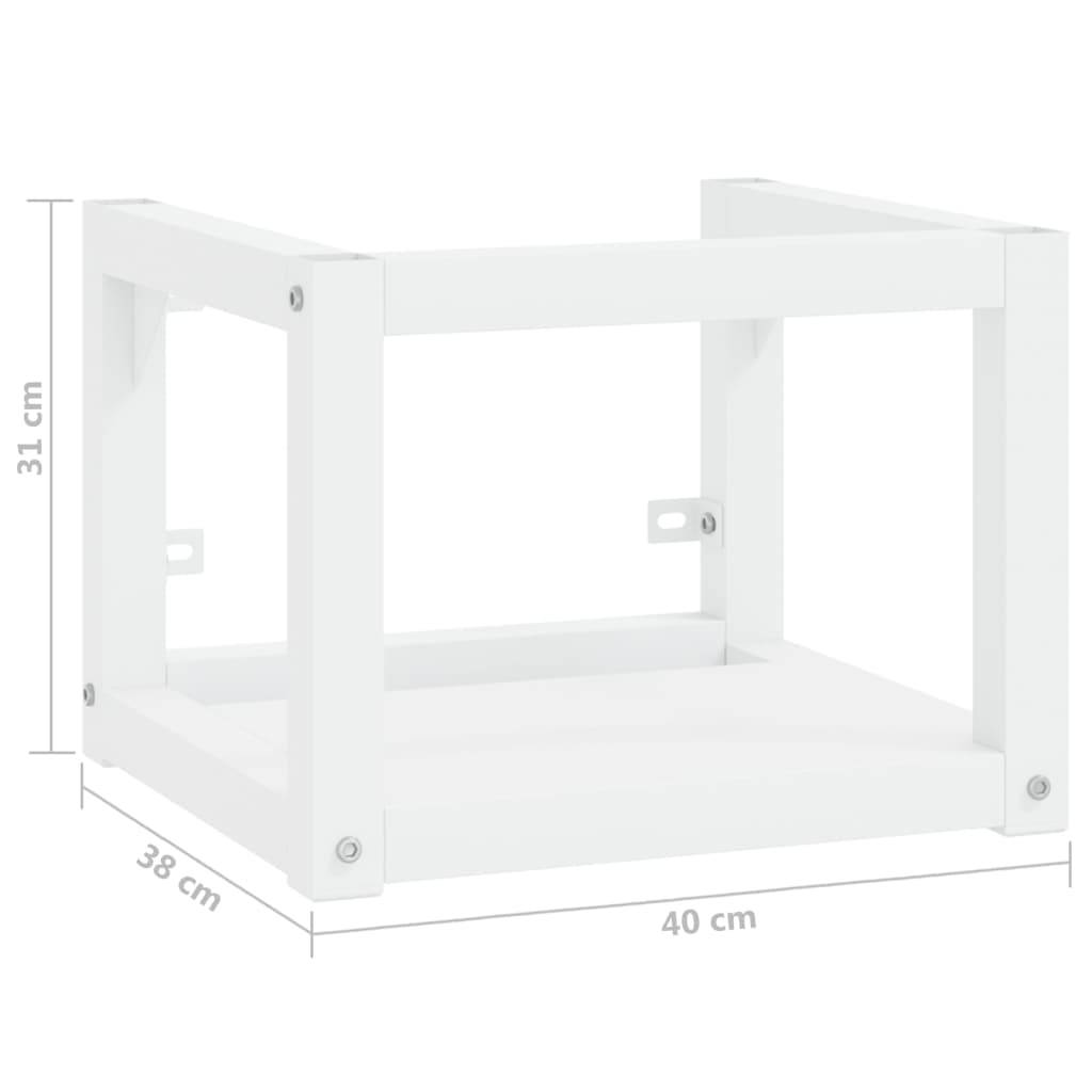 vidaXL Badezimmer Wand-Waschtischgestell Weiß 40x38x31 cm Eisen
