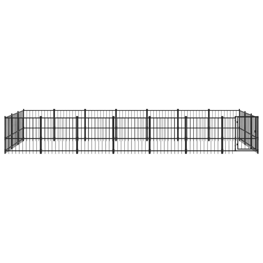vidaXL Outdoor-Hundezwinger Stahl 19,76 m²