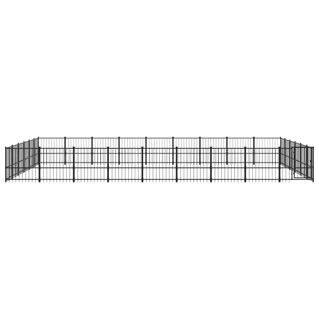 vidaXL Outdoor-Hundezwinger Stahl 50,81 m²