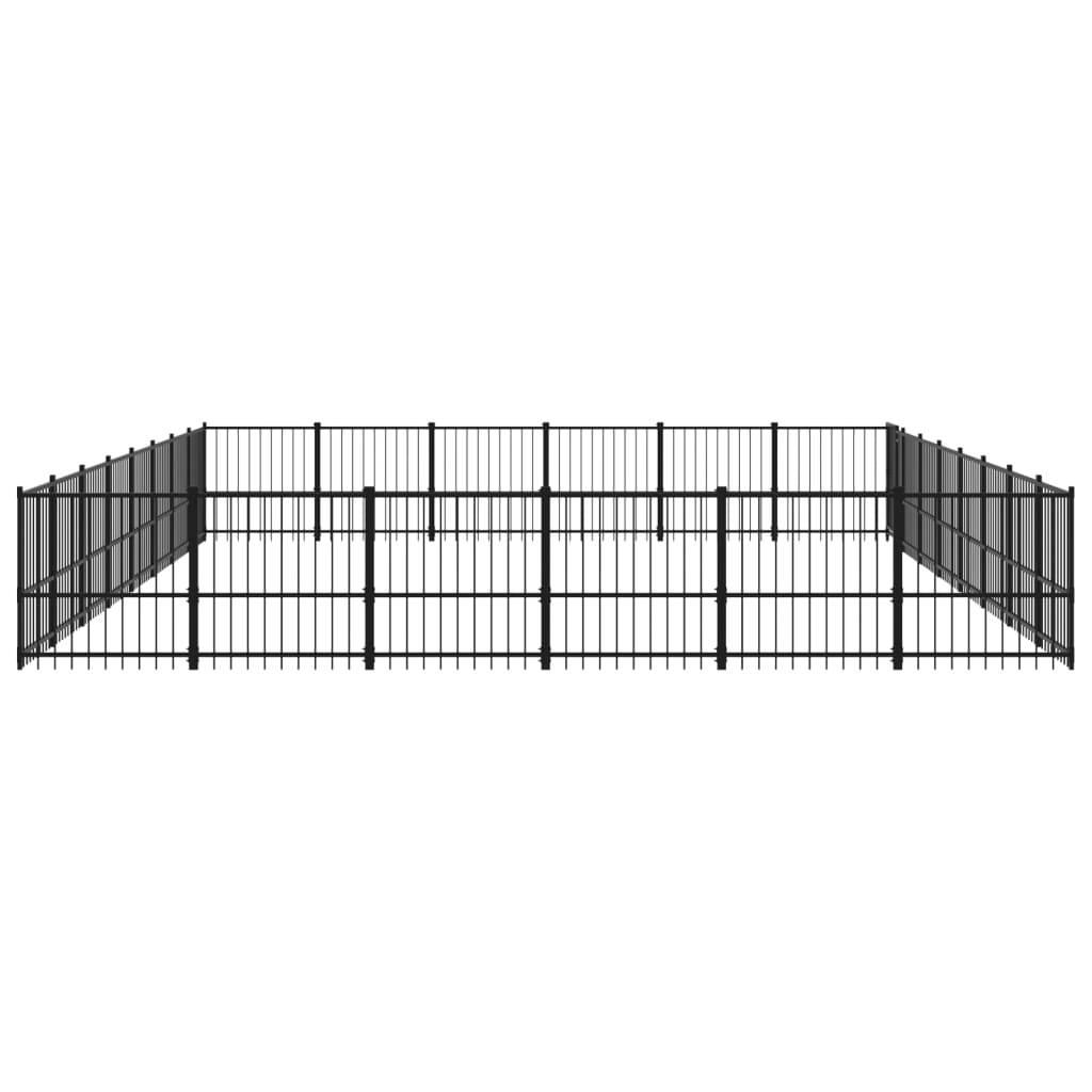 vidaXL Outdoor-Hundezwinger Stahl 50,81 m²