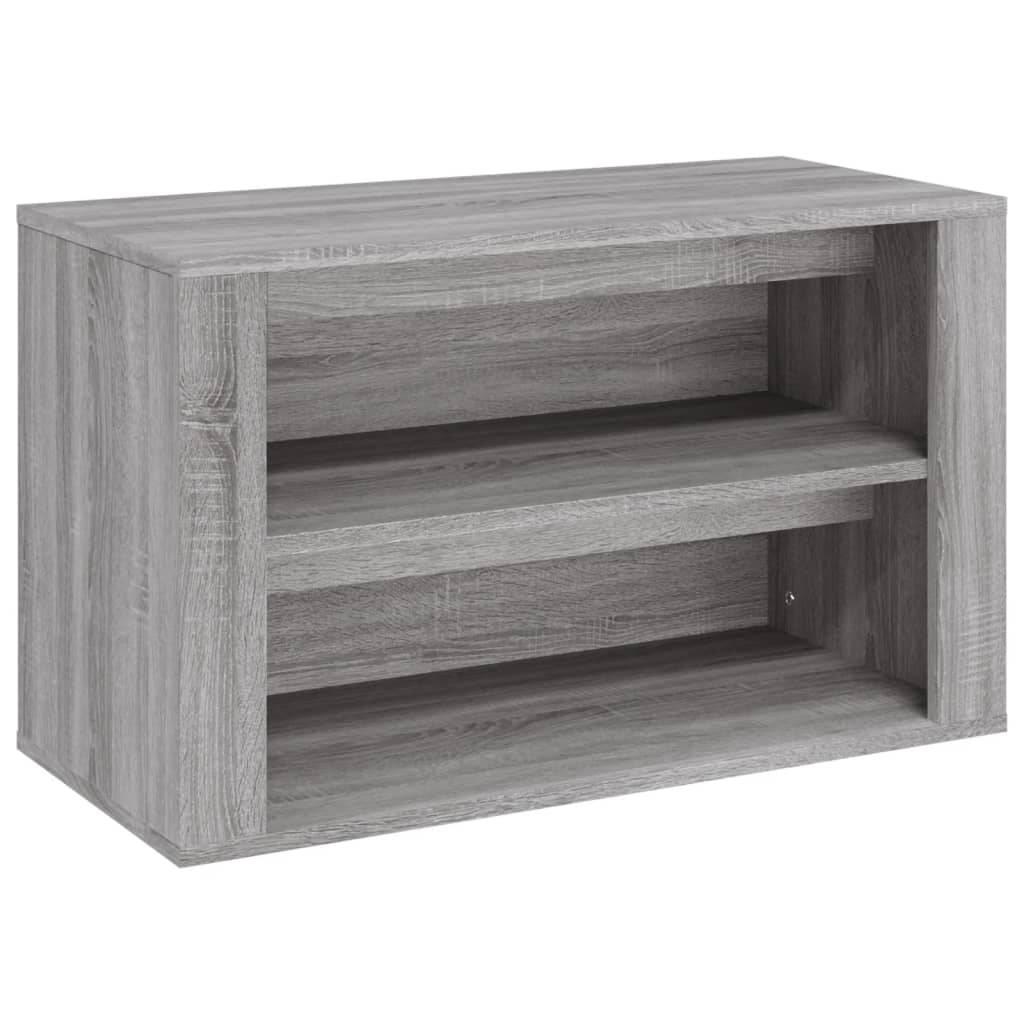 vidaXL Schuhregal Grau Sonoma 75x35x45 cm Holzwerkstoff