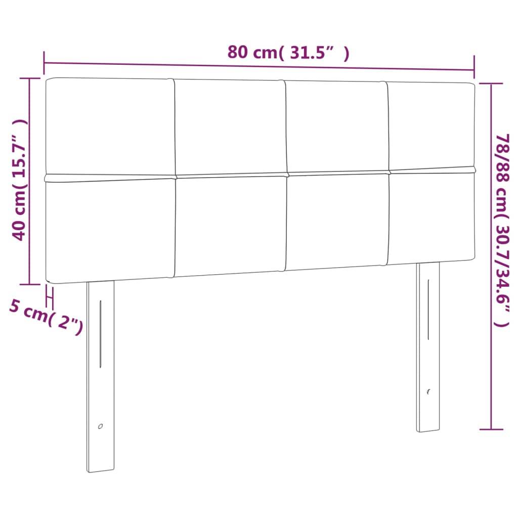 vidaXL Kopfteil Schwarz 80x5x78/88 cm Stoff