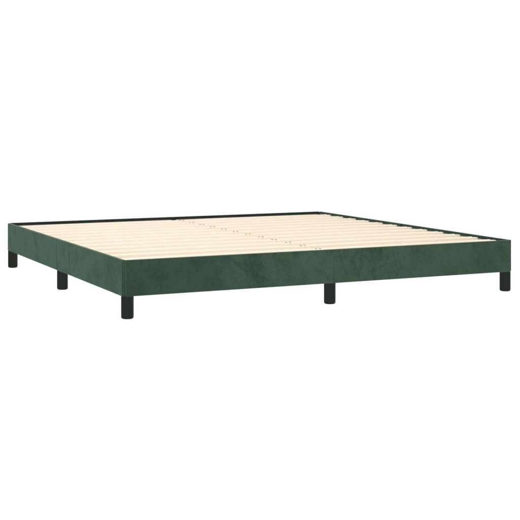 vidaXL Bettgestell ohne Matratze Dunkelgrün 200x200 cm Samt
