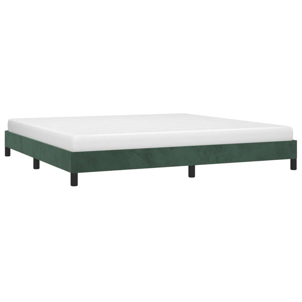 vidaXL Bettgestell ohne Matratze Dunkelgrün 200x200 cm Samt