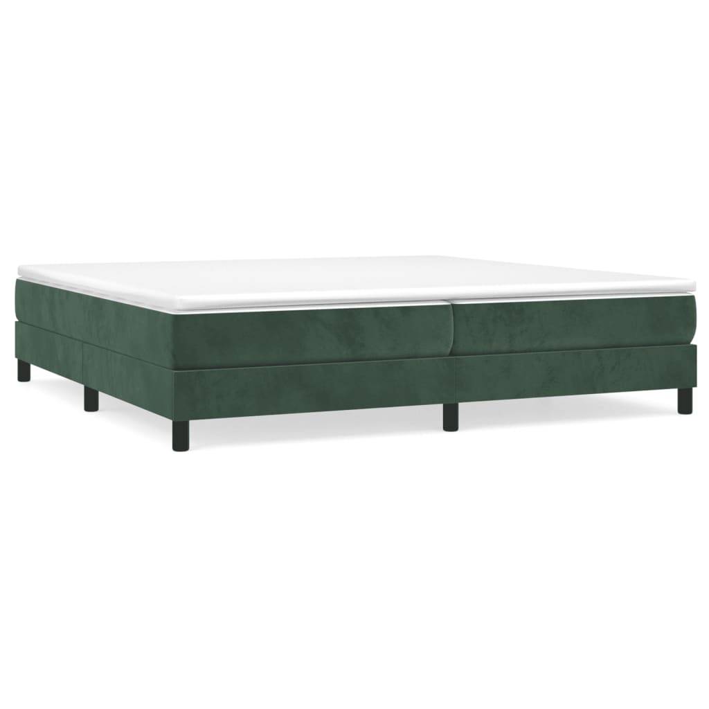vidaXL Bettgestell ohne Matratze Dunkelgrün 200x200 cm Samt