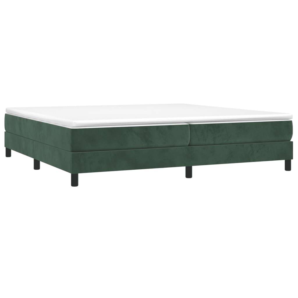 vidaXL Bettgestell ohne Matratze Dunkelgrün 200x200 cm Samt