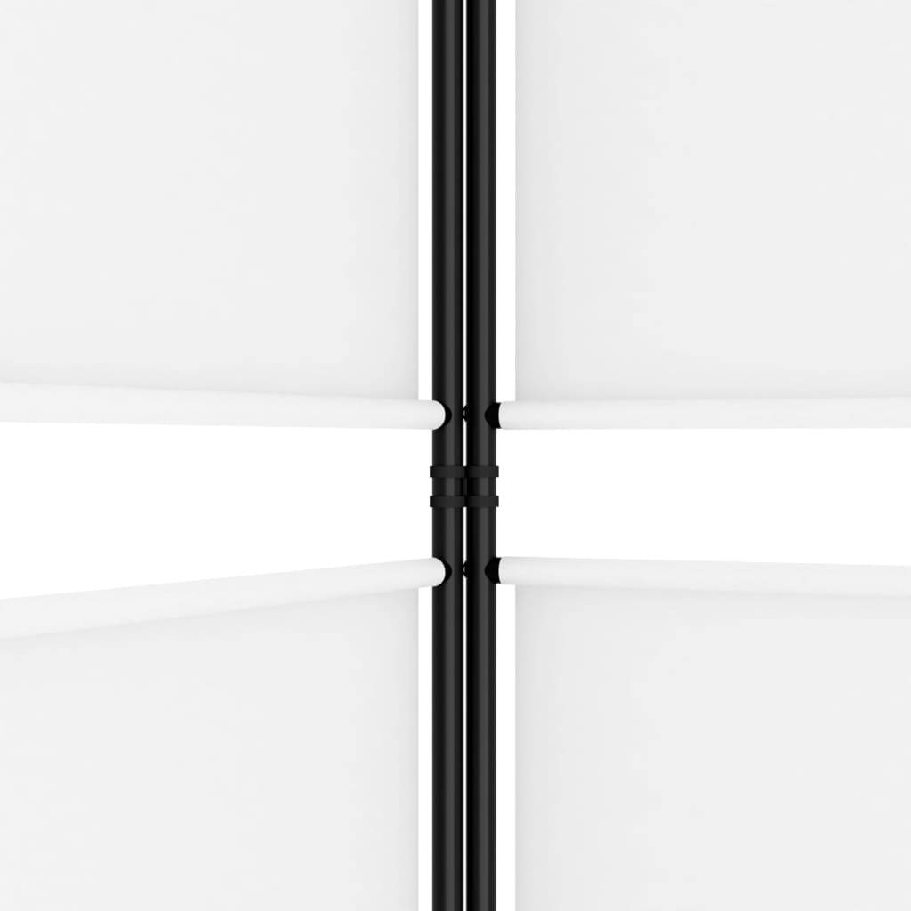 vidaXL 5-tlg. Paravent Weiß 250x220 cm Stoff