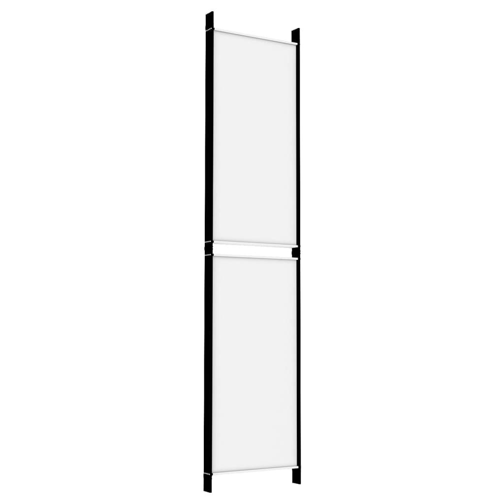 vidaXL 5-tlg. Paravent Weiß 250x220 cm Stoff