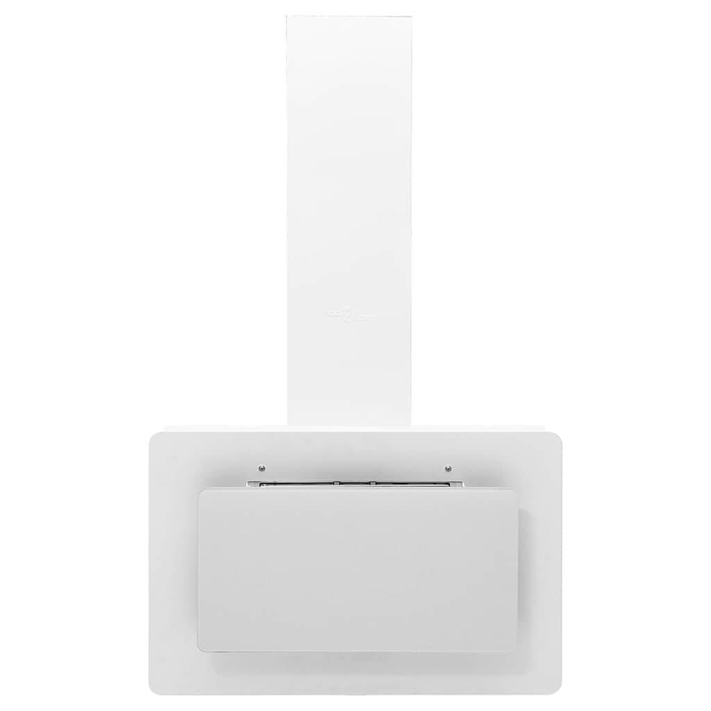 vidaXL Dunstabzugshaube 60 cm Edelstahl und Hartglas Weiß
