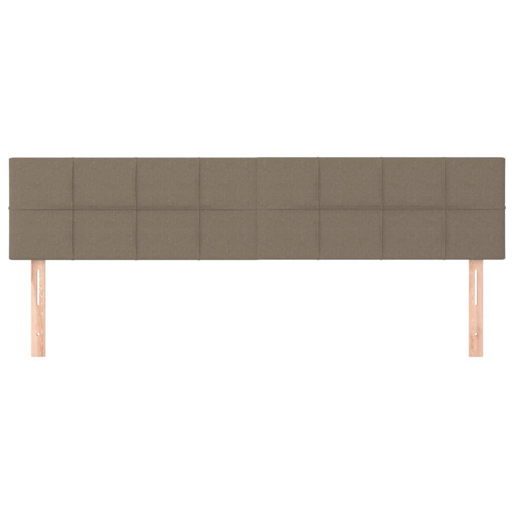 vidaXL Kopfteile 2 Stk. Taupe 80x5x78/88 cm Stoff