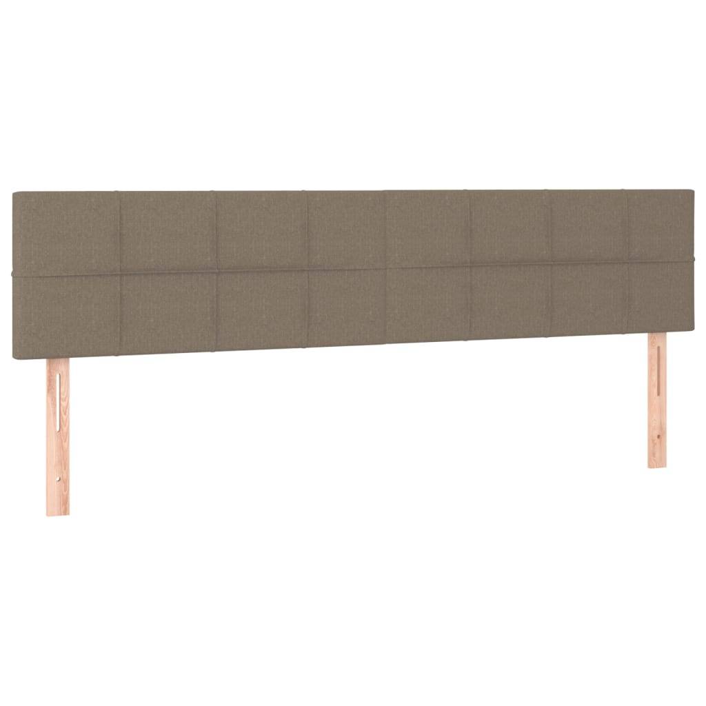 vidaXL Kopfteile 2 Stk. Taupe 80x5x78/88 cm Stoff