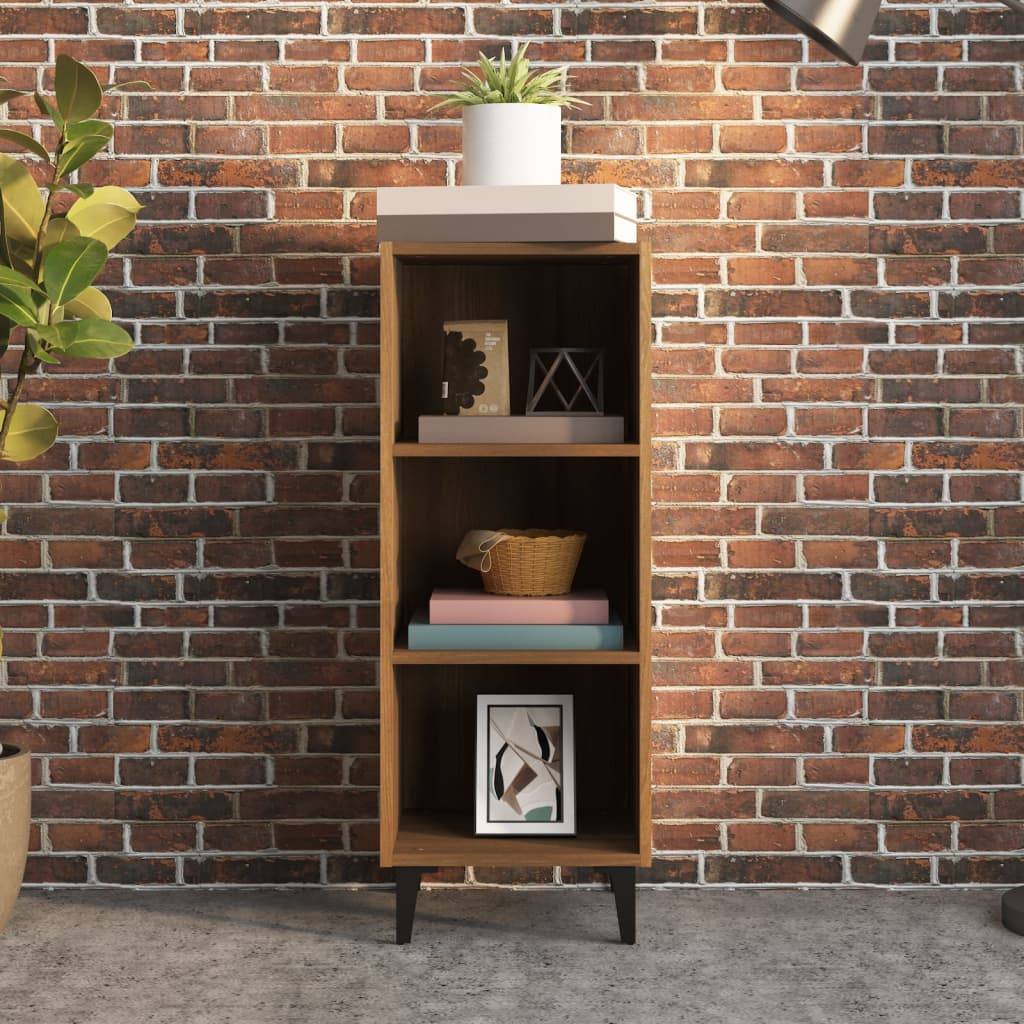 vidaXL Sideboard Braun Eichen-Optik 34,5x32,5x90 cm Holzwerkstoff