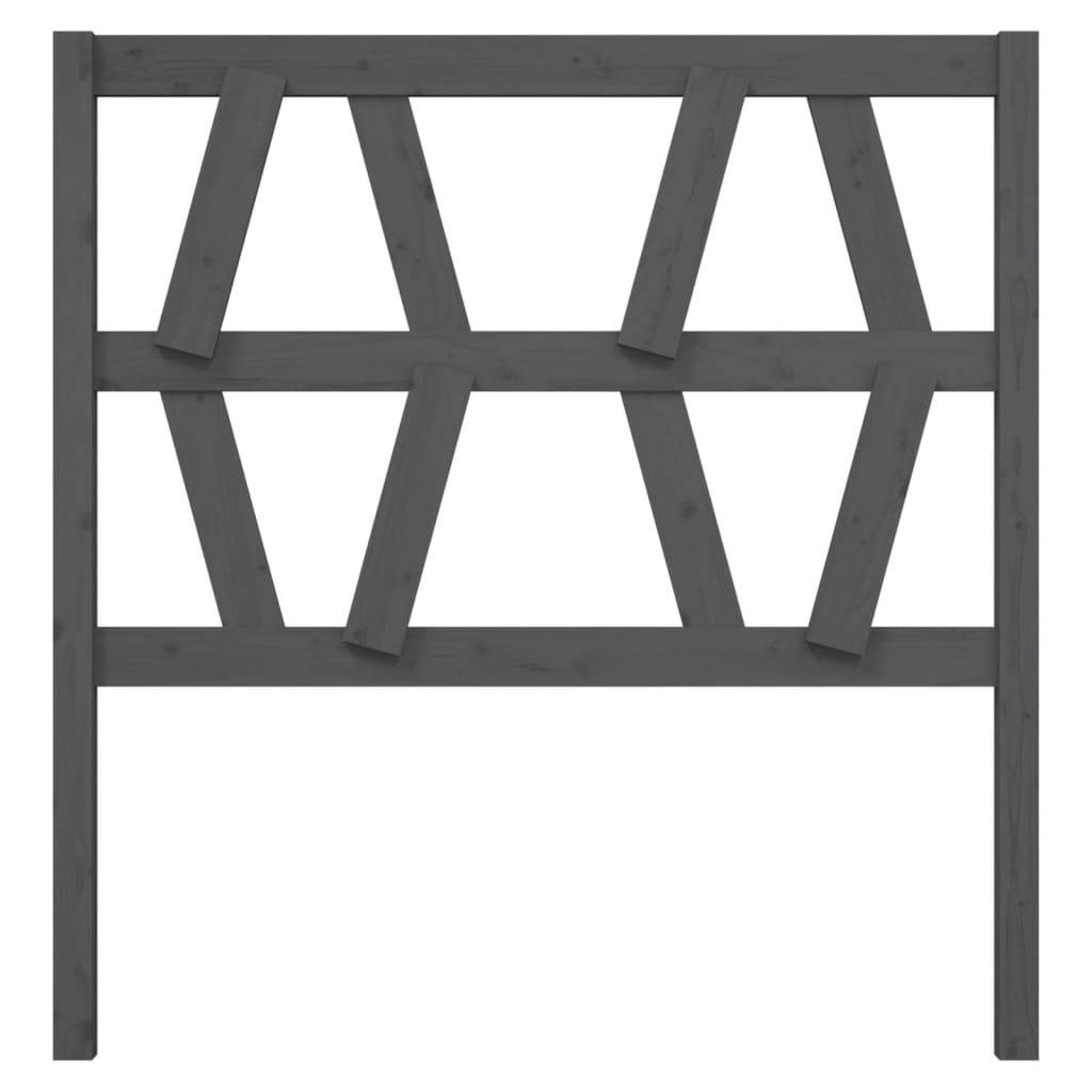 vidaXL Kopfteil Grau 106x4x100 cm Massivholz Kiefer
