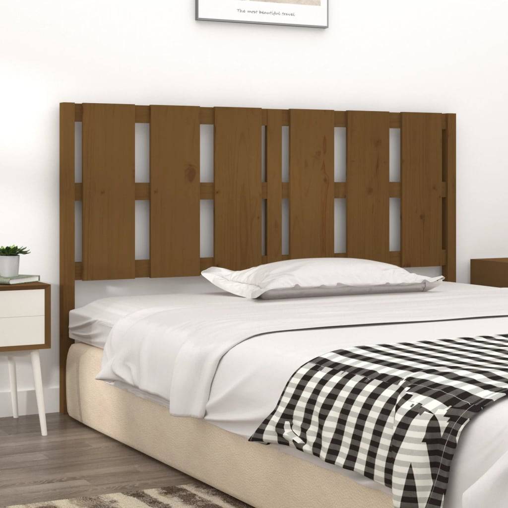 vidaXL Bett-Kopfteil Honigbraun 155,5x4x100 cm Massivholz Kiefer
