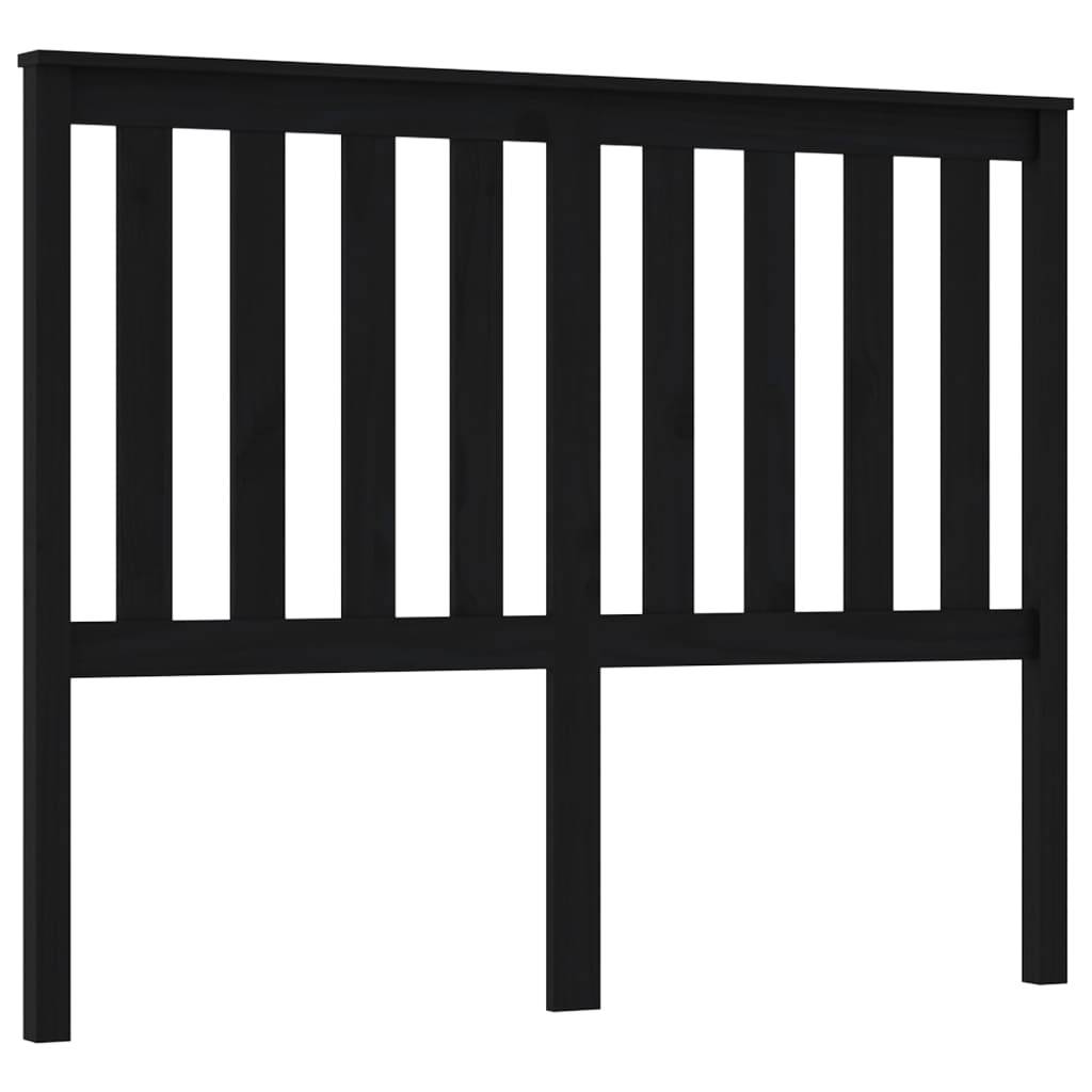 vidaXL Kopfteil Schwarz 146x6x101 cm Massivholz Kiefer