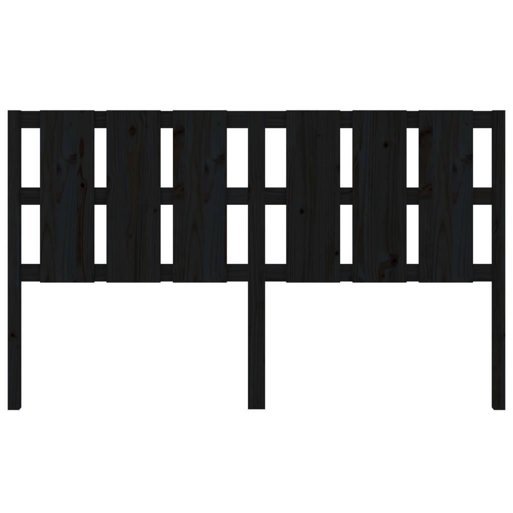 vidaXL Kopfteil Schwarz 165,5x4x100 cm Massivholz Kiefer