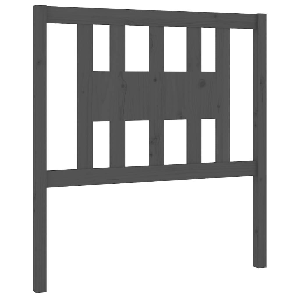 vidaXL Kopfteil Grau 96x4x100 cm Massivholz Kiefer