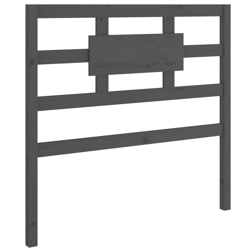vidaXL Kopfteil Grau 80,5x4x100 cm Massivholz Kiefer
