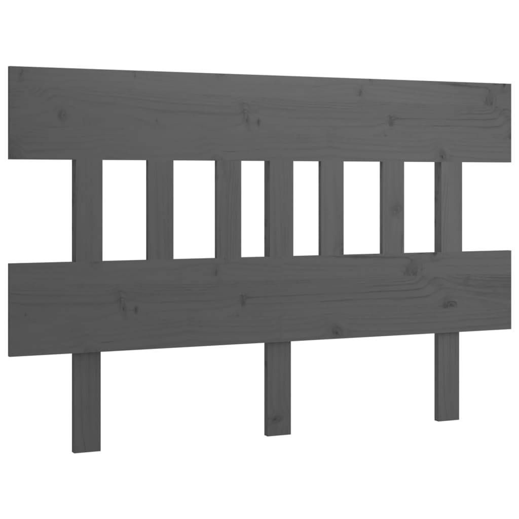 vidaXL Kopfteil Grau 153,5x3x81 cm Massivholz Kiefer