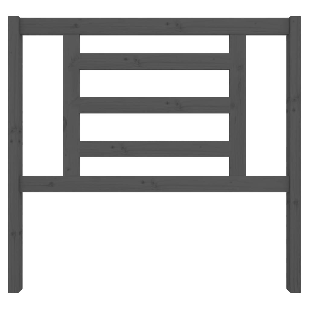 vidaXL Kopfteil Grau 106x4x100 cm Massivholz Kiefer