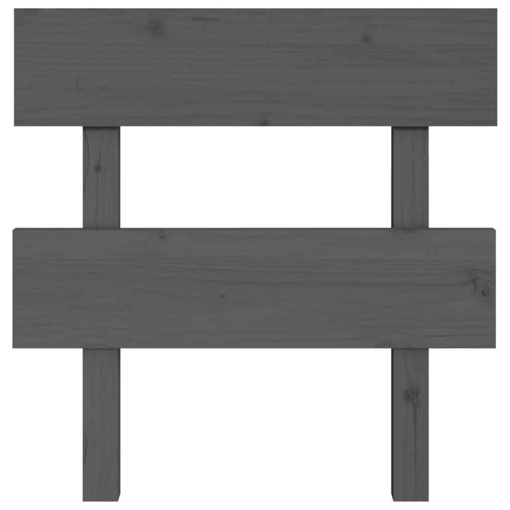 vidaXL Kopfteil Grau 93,5x3x81 cm Massivholz Kiefer