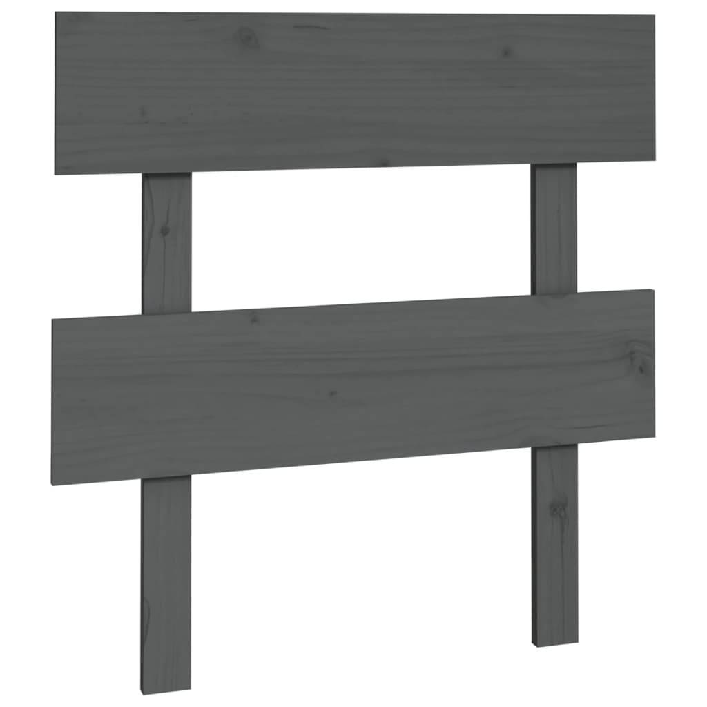 vidaXL Kopfteil Grau 93,5x3x81 cm Massivholz Kiefer