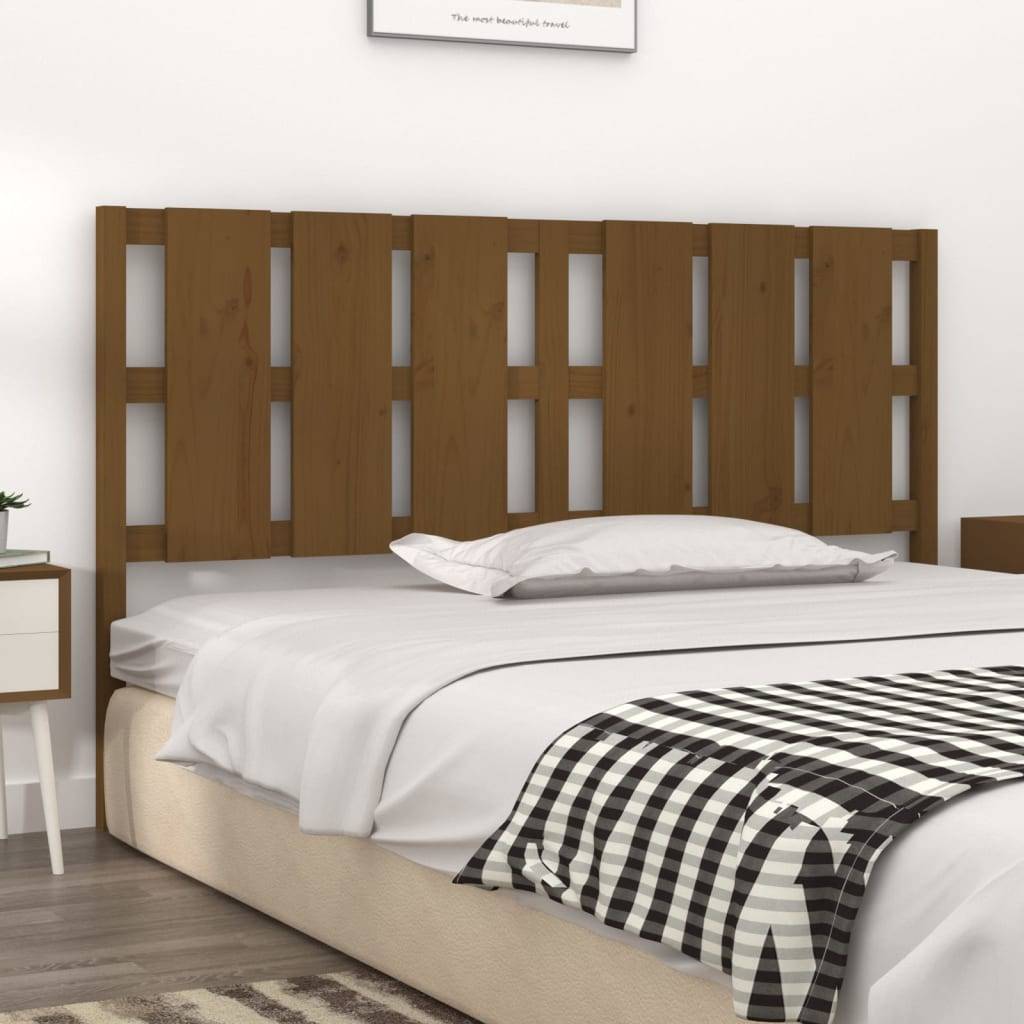 vidaXL Bett-Kopfteil Honigbraun 165,5x4x100 cm Massivholz Kiefer