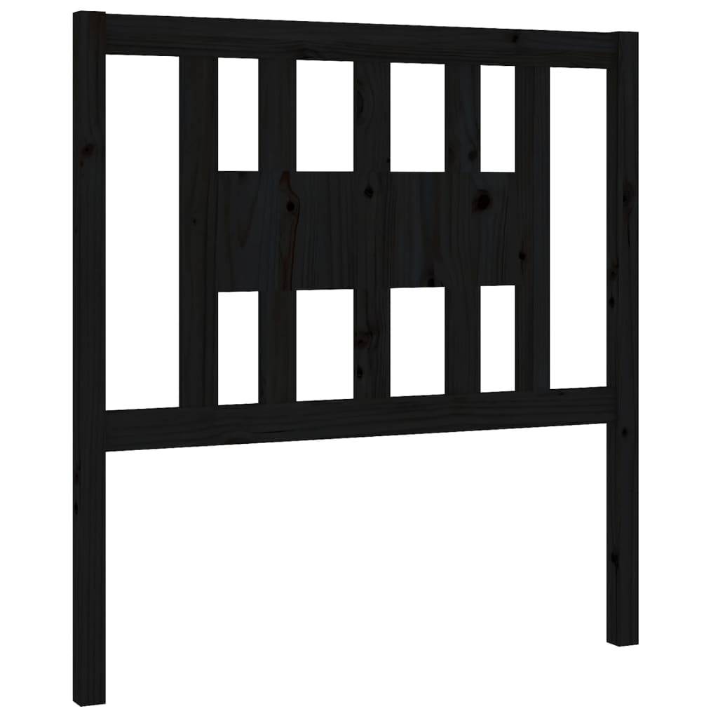 vidaXL Kopfteil Schwarz 81x4x100 cm Massivholz Kiefer