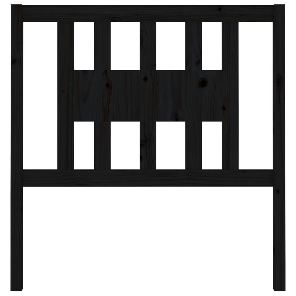 vidaXL Kopfteil Schwarz 81x4x100 cm Massivholz Kiefer